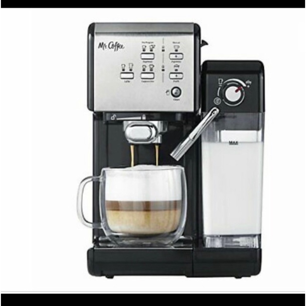 Mr. Coffee Espresso and Cappuccino Machine, Coffee Maker with  Milk Frother